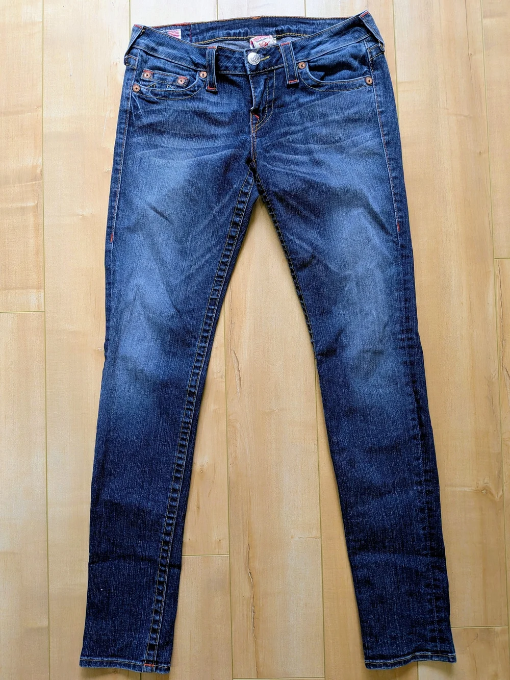 Vintage Y2K 00's USA Made True Religion Women’s Denim Jeans Classic Back Pocket - Picture 4 of 11